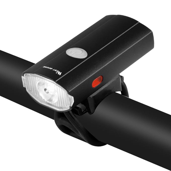 Feu de vélo 2 en 1, Rechargeable par USB, phare de casque de cyclisme, étanche, feu arrière noir