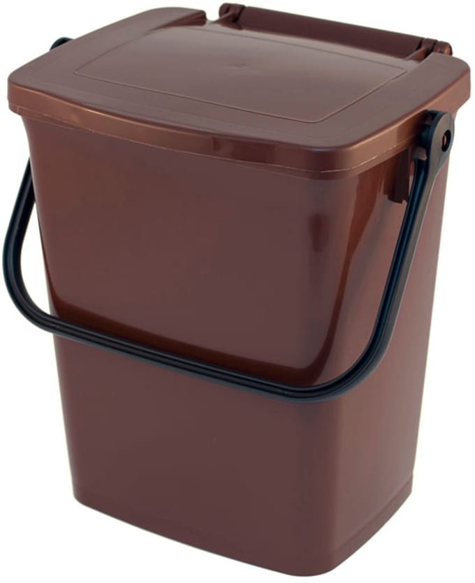 V-Part - Minimax rechthoekig 7 ltr - Polypropylene - bruin - Prullenbak