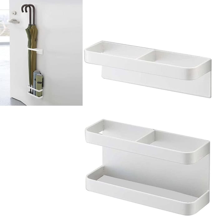 Paraplustandaard - Paraplu Houder - Ruimte Besparen - Magnetische Bevestiging - 20 x 8 cm - Wit