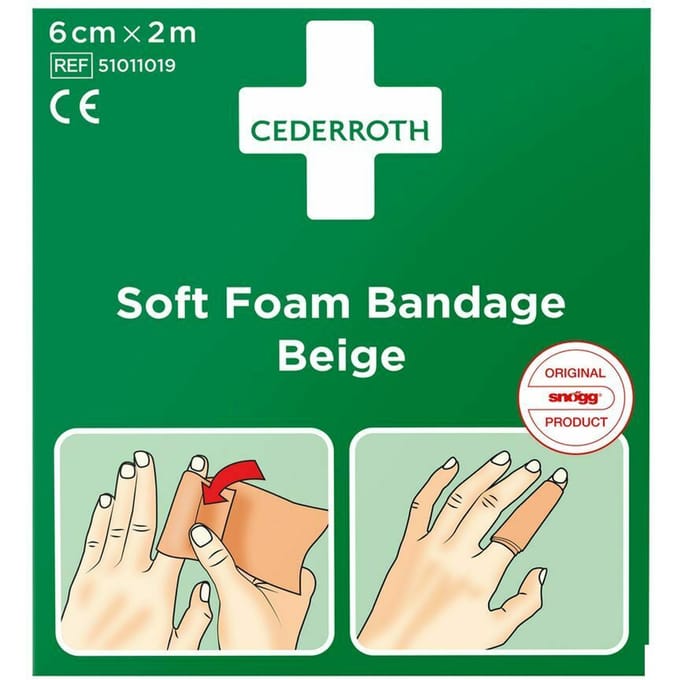 CEDERROTH - Snogg - zacht schuimverband, beige 2m x 6cm