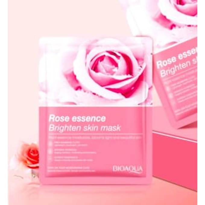 BIOAQUA - Brightening / Moisturizing / Soothing Plant-based Facial Sheet Mask - 8 Types #Rose Essence - 1 pcs