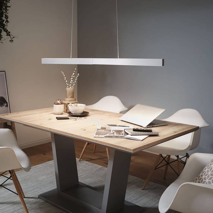 LED-hanglamp Smart Home Zigbee 3.0 Aptare 2700K dimbaar 2x2400lm 2x18W Alu geborsteld