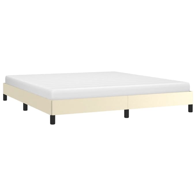 vidaXL - Bedframe - kunstleer - crèmekleurig - 160x200 - cm