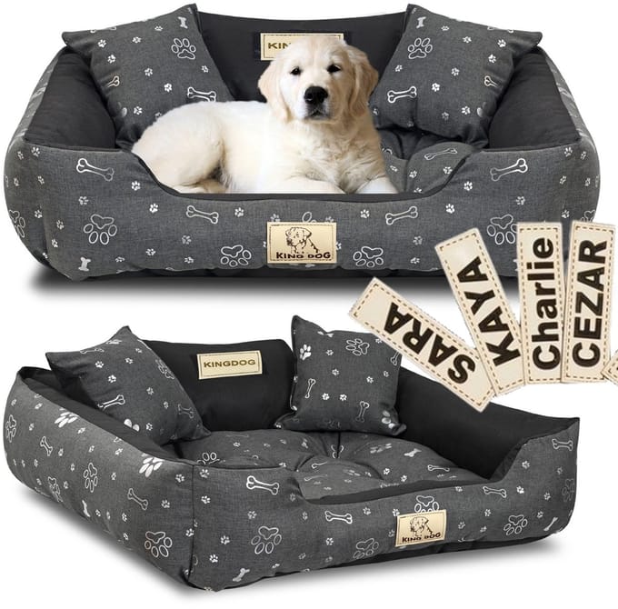 AIO KINGDOG Serie - Hondenbed - Wodentjes - XL - Grijs