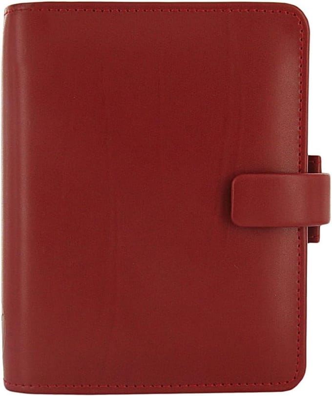 Personal Organizer - Agenda Planner - Afspraken Plannen - Gladde Lederlook - Pocket Formaat - Rood