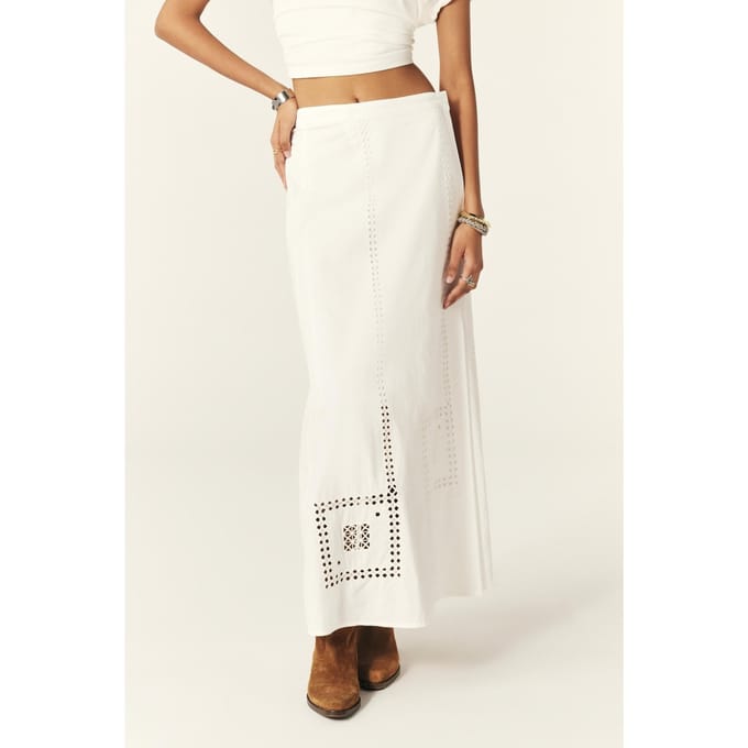 BA&SH Jupe Lermaid Blanc Taglia: 38 | Maxi gonne Outlet | Donna