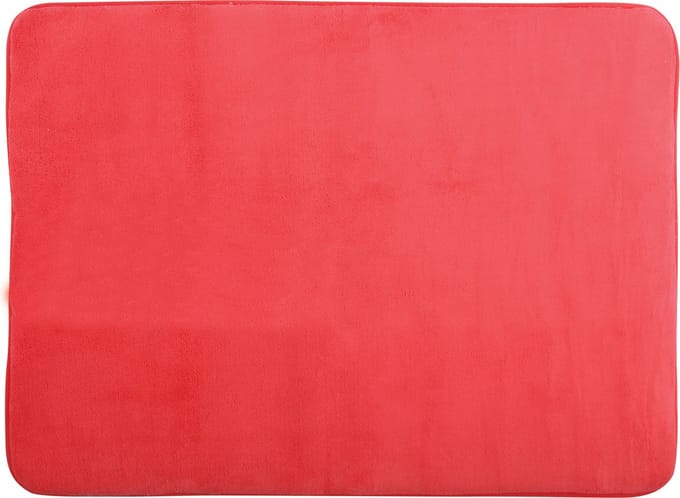 MSV Badkamerkleedje/badmat tapijt - voor op de vloer - rood - 50 x 70 cm - Microfibre