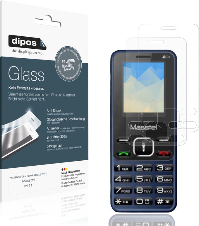dipos – 2x Matte Pantserfolie geschikt voor Masstel Izi 11 | 9H Screenprotector