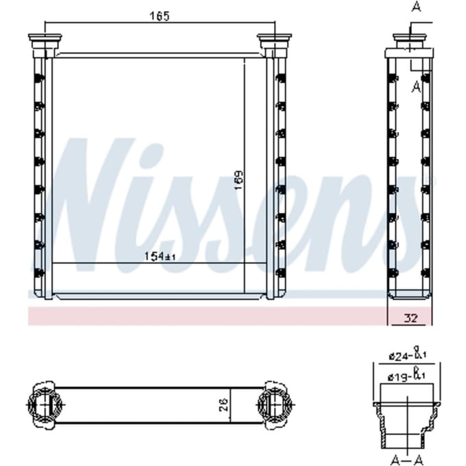Warmtewisselaar, interieur verwarming NISSENS 70533