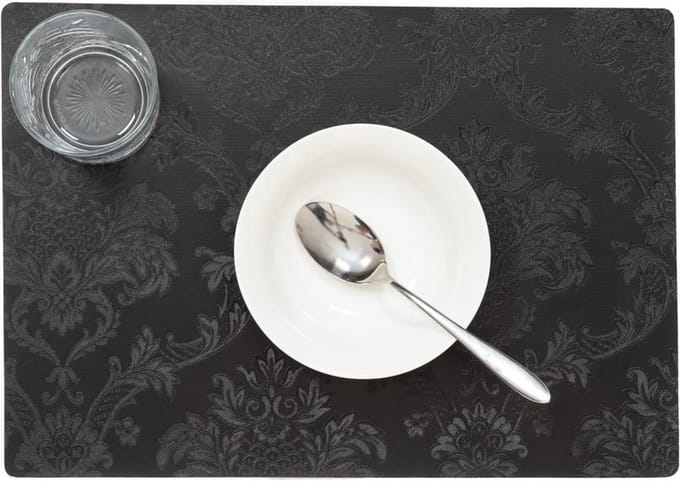 Wicotex-Placemats Amatista zwart-Placemat 12stuks