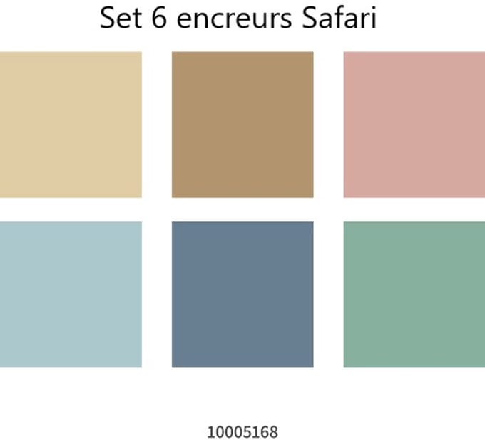 6 stempelkussens Safari 3x3 cm - Artemio