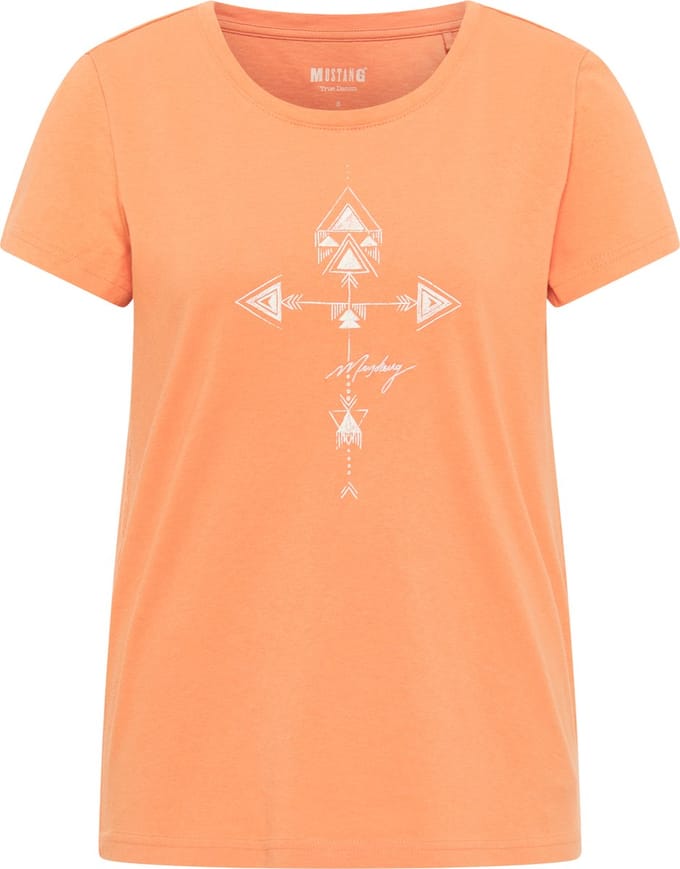 Mustang T-shirt Alina oranje dames - maat S