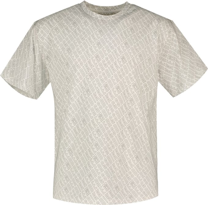 Bikkembergs Bmt0912 T-shirt Met Korte Mouwen Beige,Wit S Man