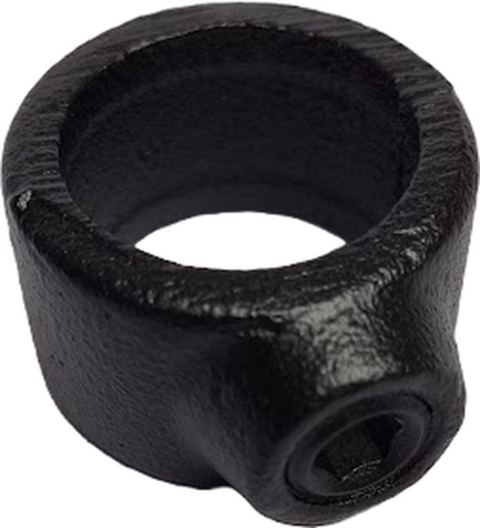Buiskoppeling Zwart - Ring - Ø 26,9mm - Matzwart gecoat - ABsteigerhout