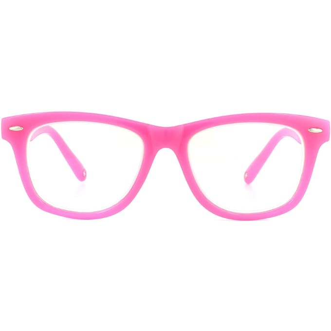 Montana rechthoekige roze kids -bril frames