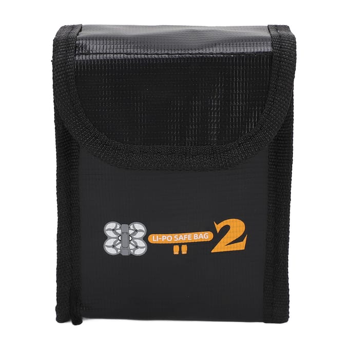 Accu Explosiebestendige Tas Brandvertragend Hittebestendig Anti-straling Klittenband black