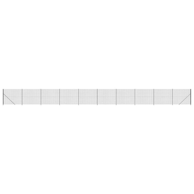 vidaXL - Draadgaashek - met - flens - 1,6x25 - m - antracietkleurig