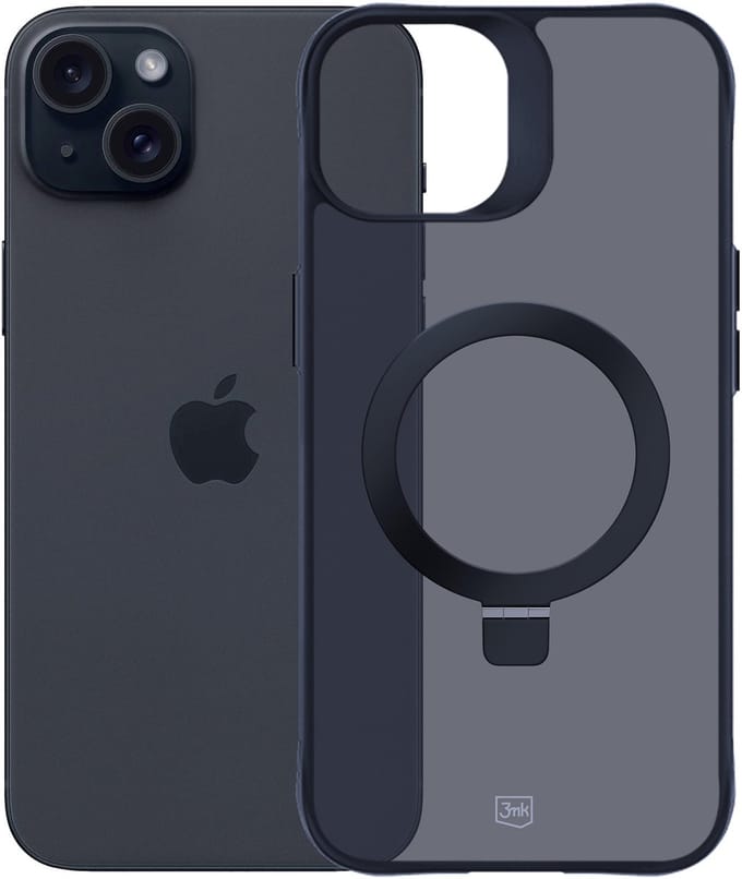 Apple Iphone 15 Plus - 3Mk Smoke Case Mag&Stand