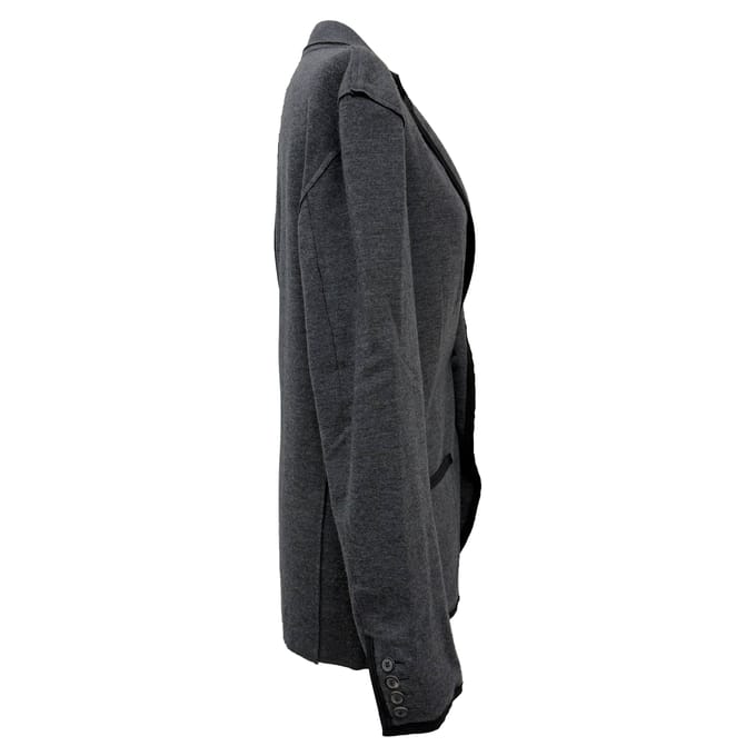 Lanvin single-breasted blazer met reverskraag in grijze wol