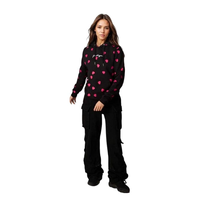 Hype Dames/dames Hart Hoodie (Zwart)