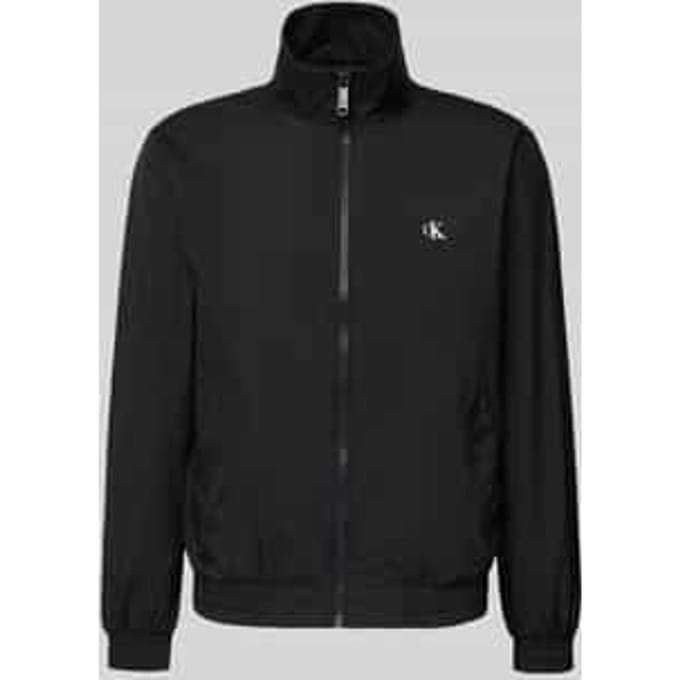 Trainingsjack met logo en opstaande kraag