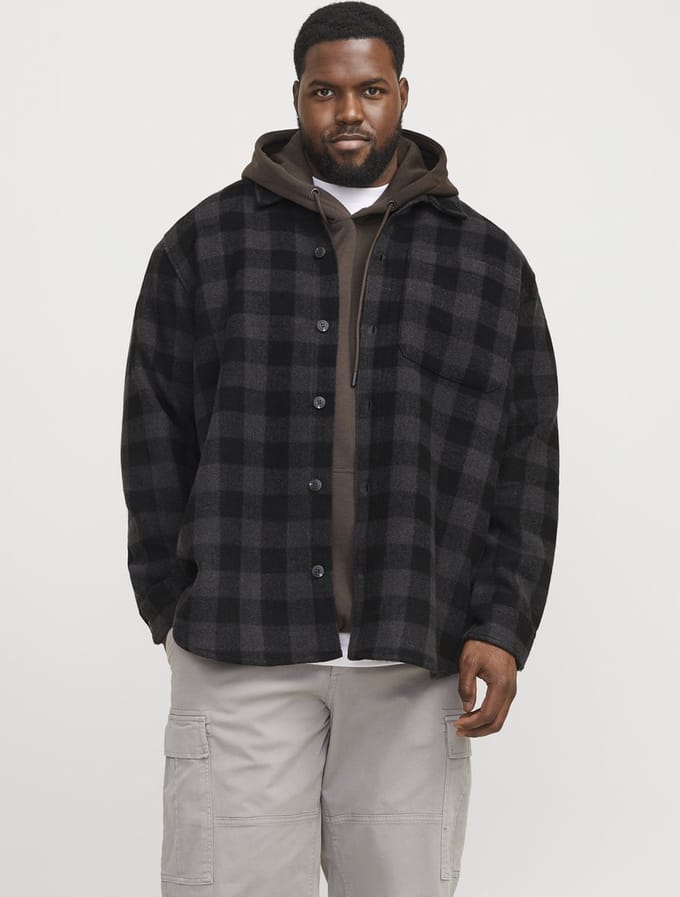 JACK&JONES - JJZAC HEAVY BRUSHED OVERSHIRT LS PLS - Heren - Overhemden