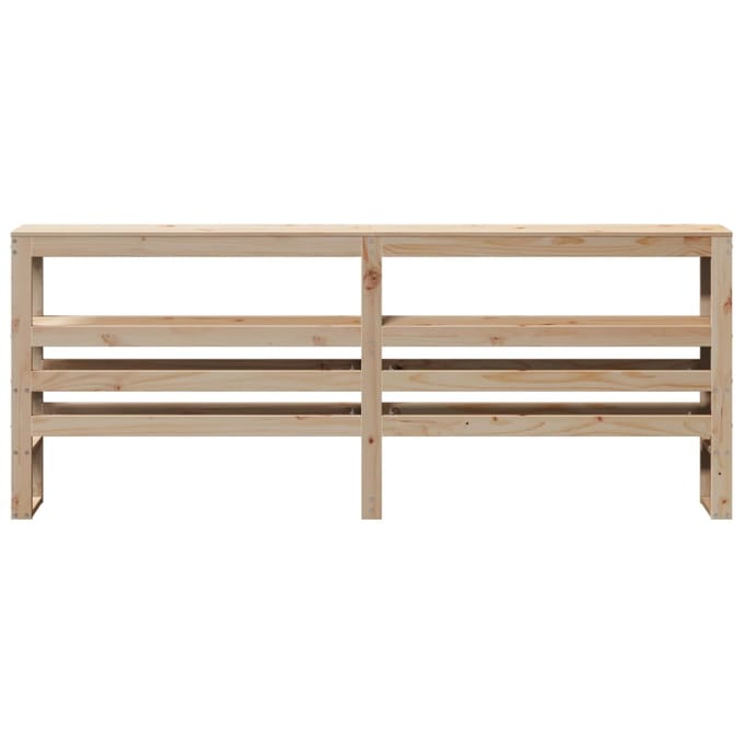 vidaXL - Hoofdbord - met - schappen - 180 - cm - massief - grenenhout