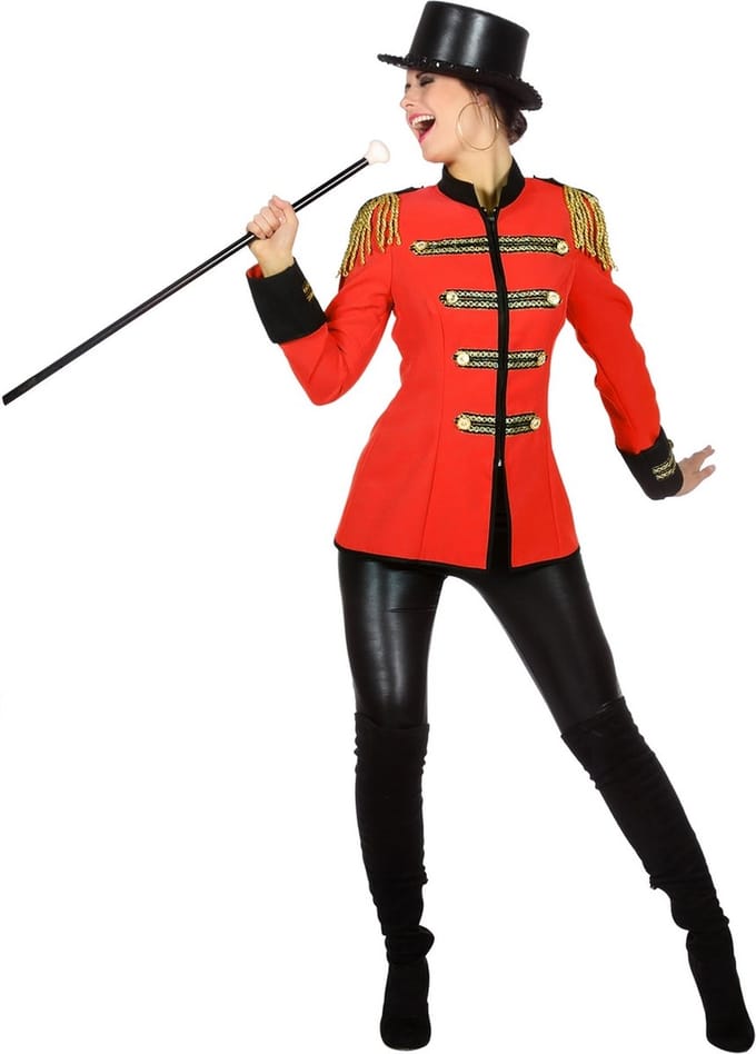 Rode Circus jas dames - Maat 36