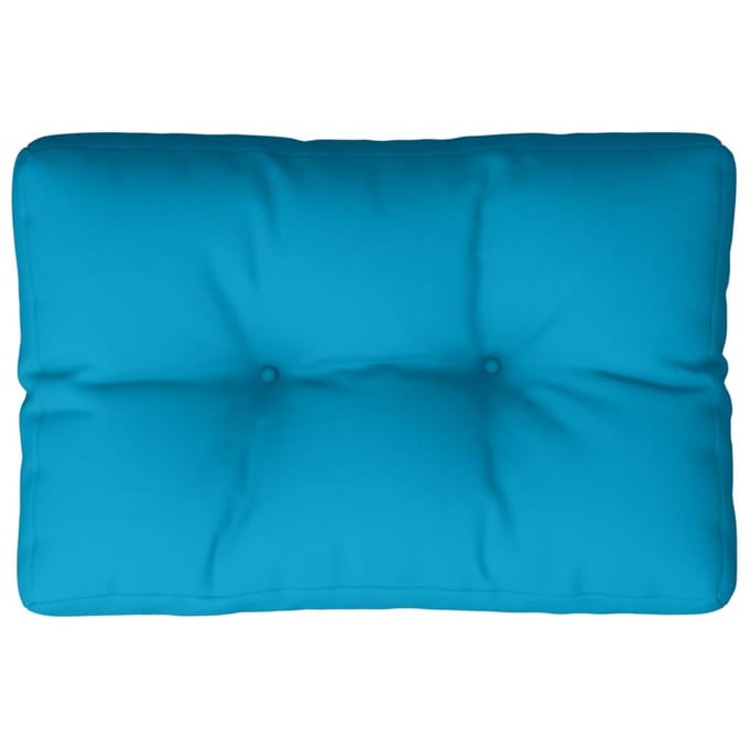 vidaXL - Palletkussen - 60x40x12 - cm - stof - lichtblauw