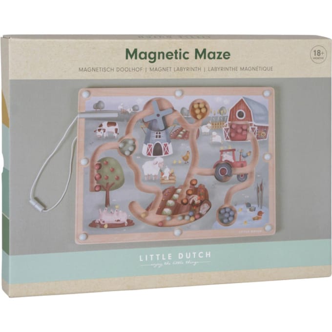 Little Dutch - Farm Magnetisch doolhof Houten speelgoed
