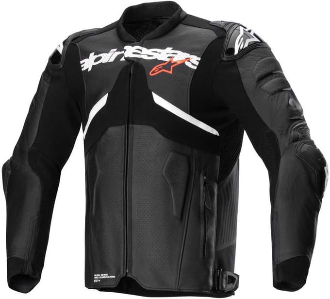 Alpinestars Atem V5 Leren Jas Zwart Wit - Jas
