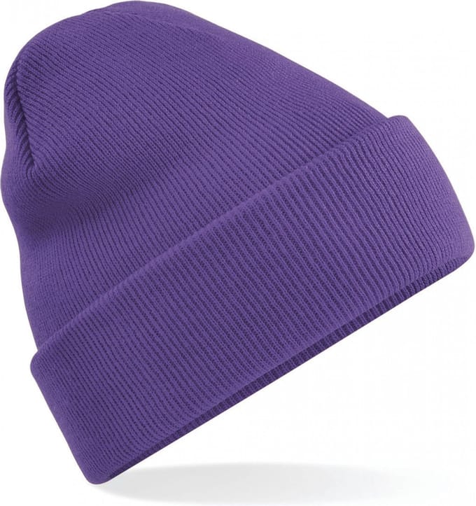 Gebreide muts polyester paars