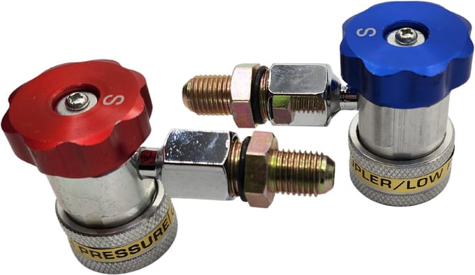 LB TOOLS Airco Vul koppeling nippels voor alle gangbare R134A auto koelmiddel aircosystemen snelkoppeling adapter set