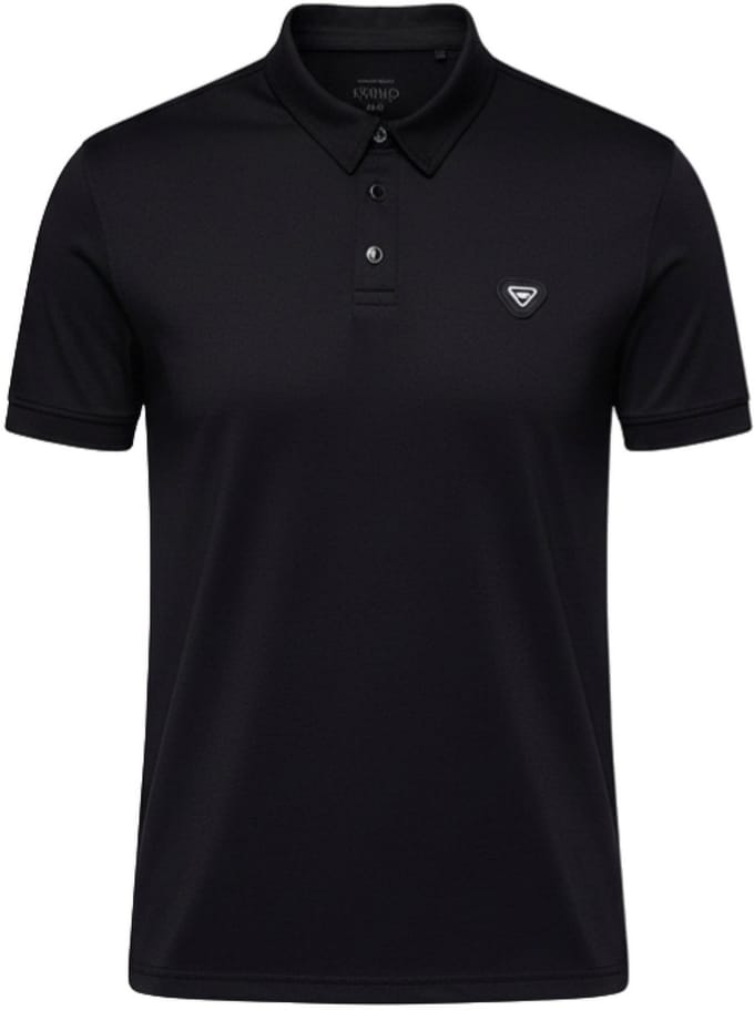 OMBRE Polo - Regular Fit - Polyamide - Korte Mouw Zwart M