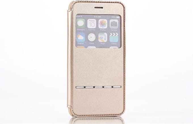 View Sense Cover + Screenprotector voor iPhone 6 Plus – Champagne