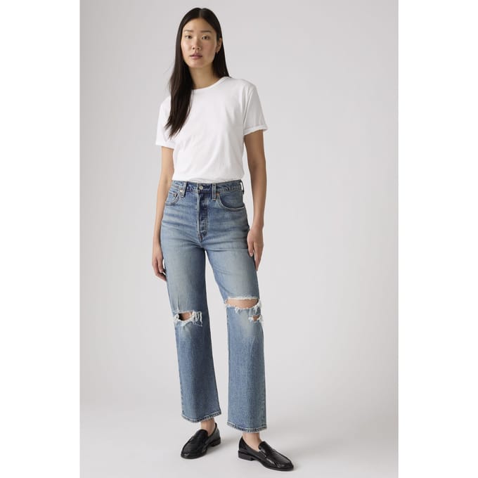 Levi's Ribcage Straight Ankle Jeans Größe: W24L27 | Straight Jeans Outlet | Damen
