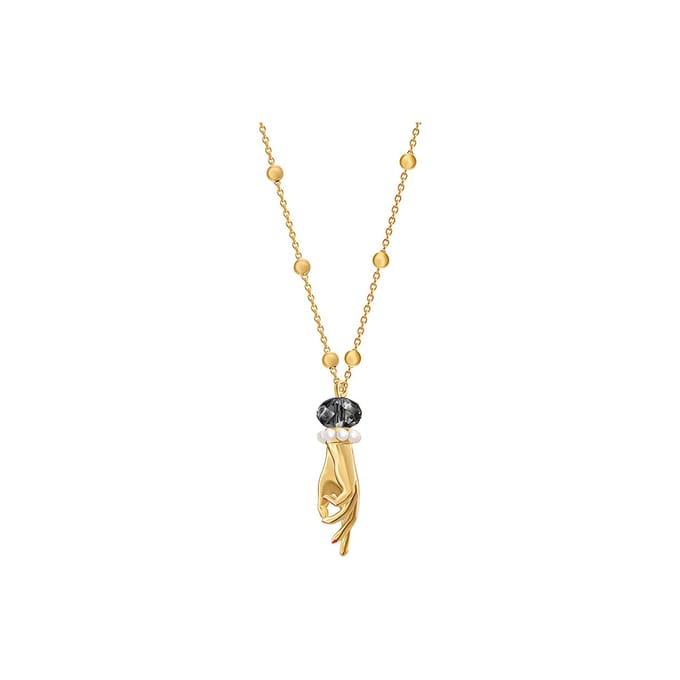 Collier Flip Charm Main Swarovski Chaîne de pull Collier pour femme 5490909 Box (Random Color) beige