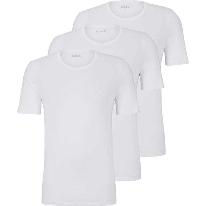 regular fit T-shirt van puur katoen model 'CLASSIC' in set van 3