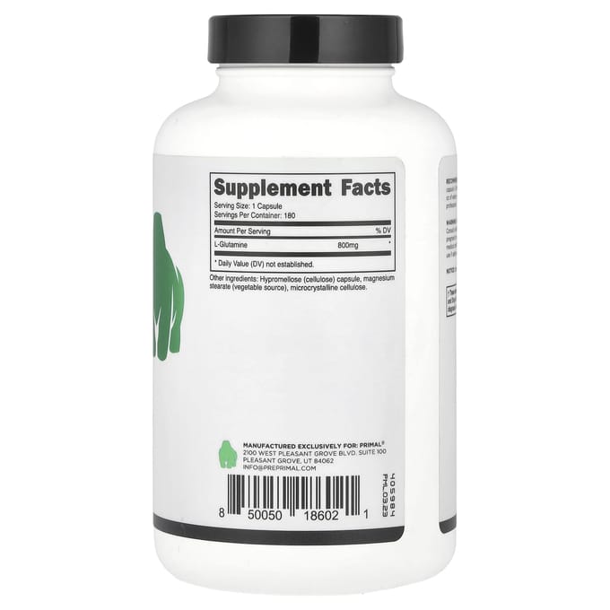PrePrimal, L-Glutamine, 800 mg, 180 capsules
