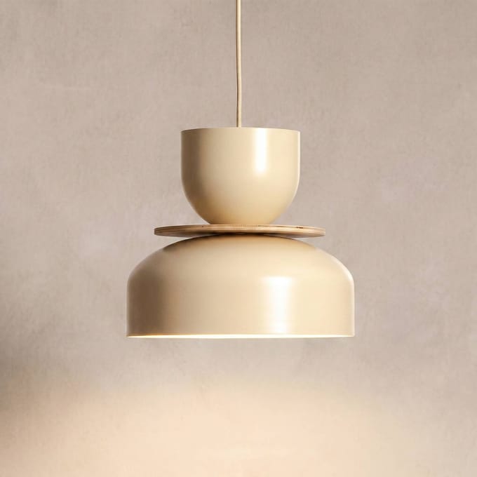 ALDEX Hanglamp Uto, crème/kabel crème, Ø 30 cm, metaal