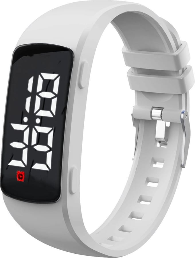 Medicijn/plashorloge -15 alarmen - langwerpig -wit - usb oplaadbaar