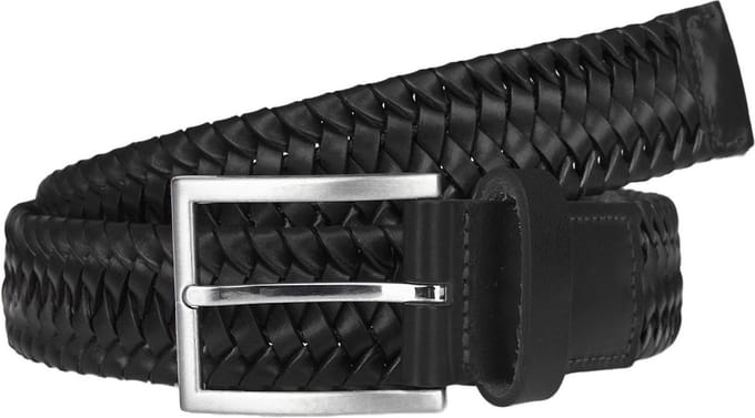 LLOYD Leren Riem Braided Men´s Belt W80 Black Zwart