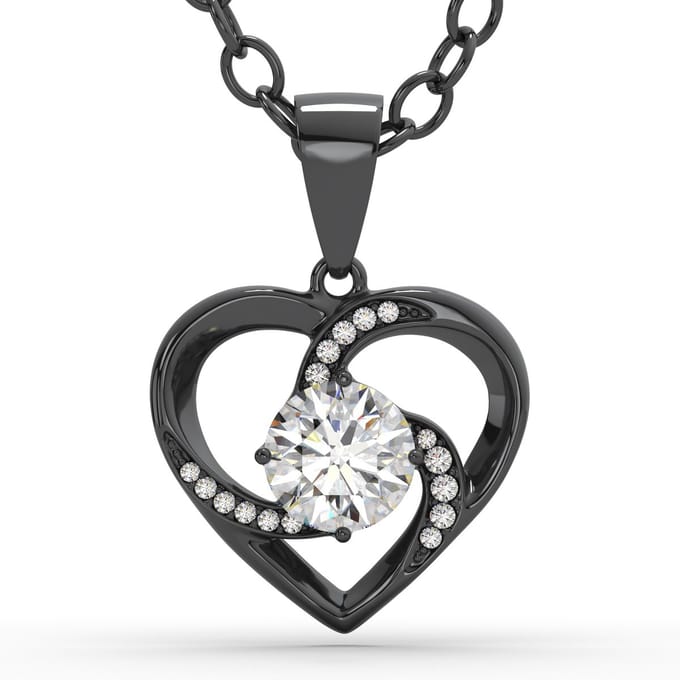 SERASAR Ketting van Sterling Zilver [Emotion] - Zwart - 925 Sieraden