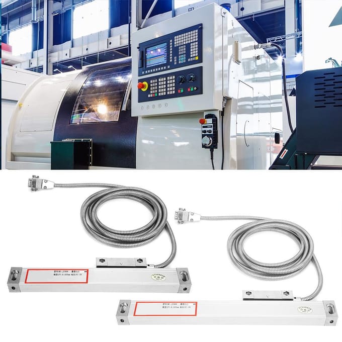 2 PCS Encodeur Linéaire Course 0100mm 0200mm pour JCS9002AEJCS9003AE Affichage Numérique white
