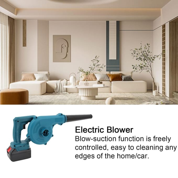 Collecteur de poussière de feuilles de soufflage et d'aspiration 2 en 1, Air électrique sans fil haute puissance EU Plug