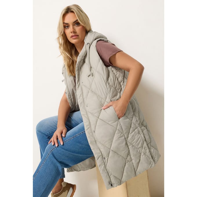 Yours Ivoorwit Midi Gilet Size 42