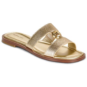 Michael Kors Dames Platte sandalen - Erin Flat Sandal - Goudkleurig - Leer - - Maat 40
