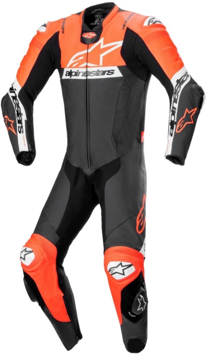 Alpinestars Missile V2 Ward 1Pc lederen pak Zwart Rood Fluo Wit - Racepak