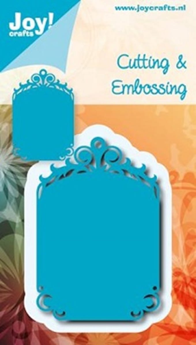 Joy! Crafts Snij- embos stencil - Tag blauwe mal 50x74,5 mm