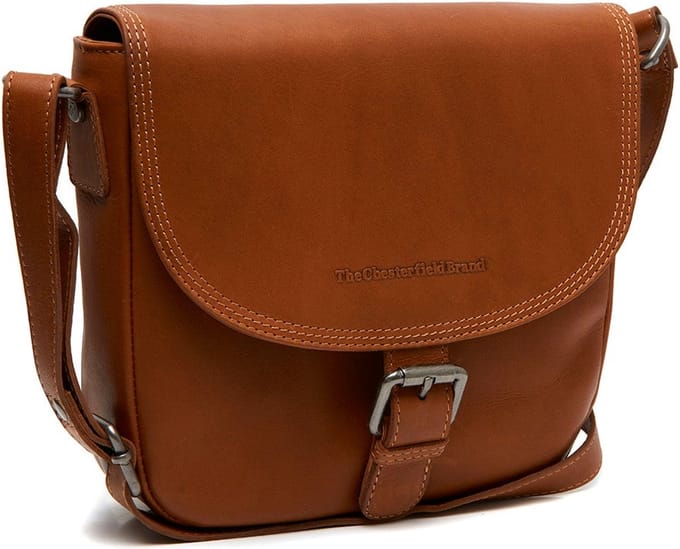 The Chesterfield Brand Schoudertas Lucian Shoulderbag Cognac Bruine